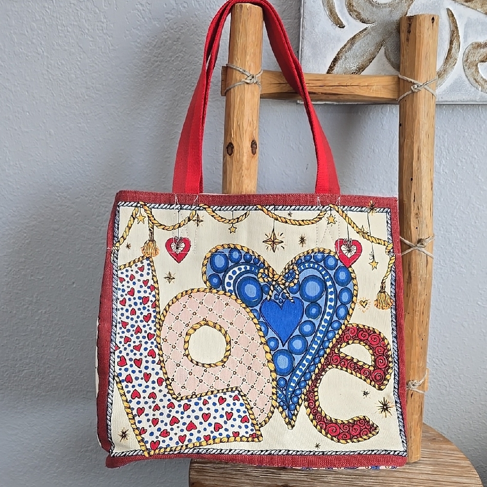 Brighton Celebrate Holiday Love Tote Bag